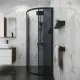 Душевой уголок Niagara Eco NG-1007-14T 90x90 см профиль чёрный стекло тонированное