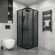 Душевой уголок Niagara Eco NG-1008-14QT 80x80 см профиль чёрный стекло тонированное