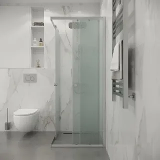 Душевой уголок Niagara Eco NG-1009-14QMT 90x90 см профиль хром матовый стекло матовое