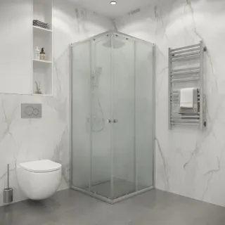 Душевой уголок Niagara Eco NG-1009-14QMT 90x90 см профиль хром матовый стекло матовое