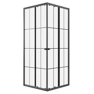 Душевой уголок Niagara Eco NG-1009-14QKL 90x90 см профиль чёрный стекло клетка