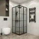 Душевой уголок Niagara Eco NG-1009-14QKL 90x90 см профиль чёрный стекло клетка