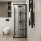 Душевой уголок Niagara Eco NG-1009-14QKL 90x90 см профиль чёрный стекло клетка