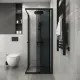Душевой уголок Niagara Eco NG-1010-14QT 100x100 см профиль чёрный стекло тонированное