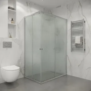 Душевой уголок Niagara Eco NG-1012-14QMT 120x80 см профиль хром матовый стекло матовое