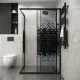 Душевой уголок Niagara Eco NG-1012-14QBLACK 120x80 см профиль чёрный стекло мозаика