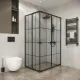 Душевой уголок Niagara Eco NG-1012-14QKL 120x80 см профиль чёрный стекло клетка