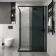 Душевой уголок Niagara Eco NG-1018-14QT 100x80 см профиль чёрный стекло тонированное