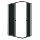 Душевой уголок Niagara Eco NG-1118-14QT 110x80 см профиль чёрный стекло тонированное