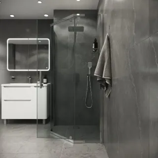 Душевой уголок Niagara Eco NG-1009-14D 90x90 см профиль хром стекло прозрачное
