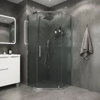 Душевой уголок Niagara Eco NG-1010-14D 100x100 см профиль хром стекло прозрачное
