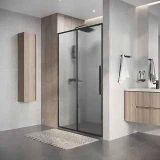 Душевая дверь в нишу Niagara Nova NG-34-L13CHGR 130 см профиль графит матовый стекло шиншилла