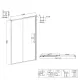 Душевая дверь в нишу Niagara Nova NG-34-L13CHGR 130 см профиль графит матовый стекло шиншилла