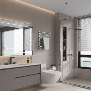 Полотенцесушитель электрический AQUAme AQM3116MB 52x62 см с терморегулятором хром