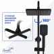 Душевая стойка Ceruttispa Клелия (Clelia) CT12056 чёрный матовый