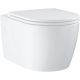 Унитаз с инсталляцией Grohe Bau Ceramic 103849SH00 цвет Альпийский белый с сиденьем Микролифт и клавишей смыва цвет Хром глянцевый