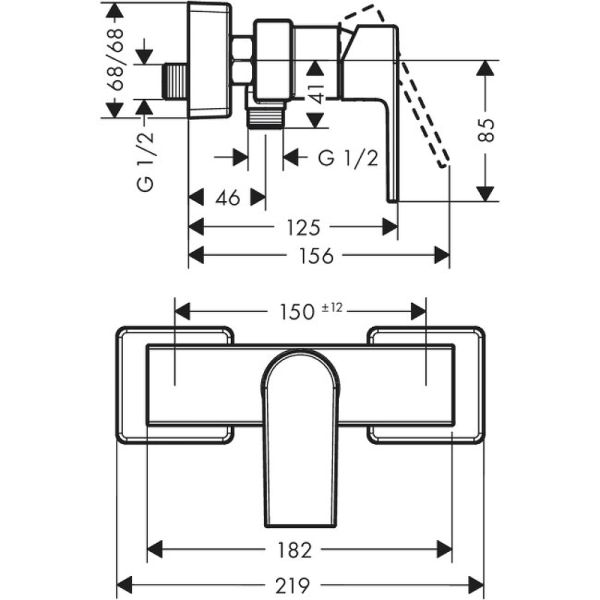 Смеситель для душа Hansgrohe Vivenis  Shape 71650000