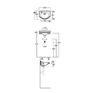 Раковина Simas Arcade AR035bi*1sx левая 37 см белый