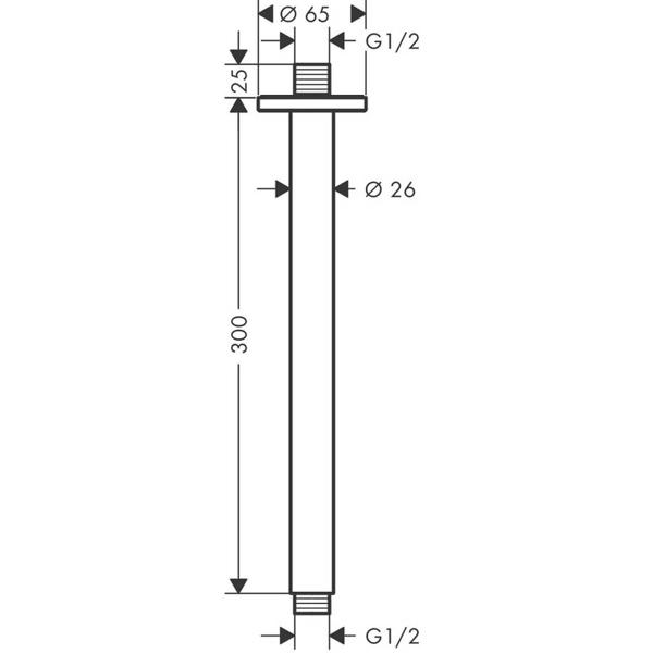 Кронштейн для верхнего душа Hansgrohe Vernis Blend 27805000