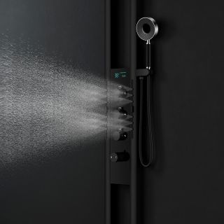 Душевая панель Black&White Gravity 075MB цвет Черный матовый