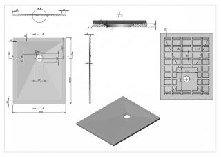 Душевой поддон Esbano ESP-FT108W  100×80 см белый