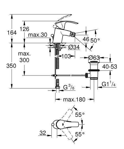 Смеситель Grohe Eurosmart New 32929002 для биде