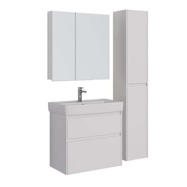 Тумба под раковину Lemark Combi LM03C80T 80 см белый глянец