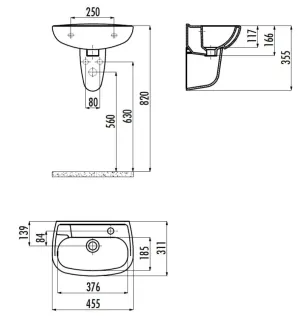 Раковина Creavit Trend TP030-00CB00E-0000 45 см белый