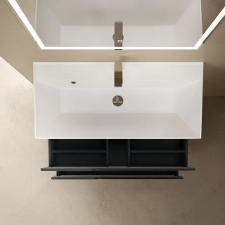 Тумба под раковину AQUAme S3 AQM900310GM 100 см антрацит