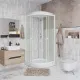 Душевая кабина Niagara Promo P80/13/MT 80x80 см профиль белый стекло матовое