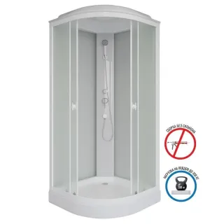 Душевая кабина Niagara Promo P80/13/MT 80x80 см профиль белый стекло матовое