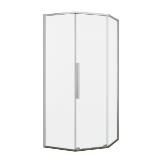 Душевой уголок Black&White 11509090N 90 x 90 см брашированный никель