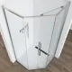 Душевой уголок Black&White 11509090N 90 x 90 см брашированный никель