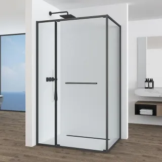 Душевой уголок Black&White 11801290GM 120 x 90 см  оружейная сталь