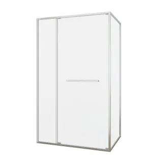 Душевой уголок Black&White 11801290N 120 x 90 см брашированный никель