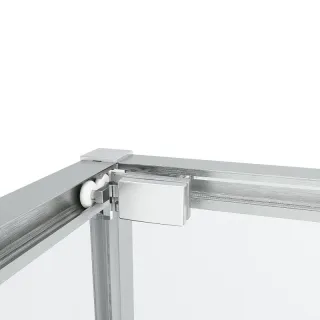 Душевой уголок Black&White 11801290N 120 x 90 см брашированный никель