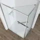 Душевой уголок Black&White 11801290N 120 x 90 см брашированный никель