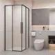 Душевой уголок Black&White 12209090GM 90 x 90 см оружейная сталь