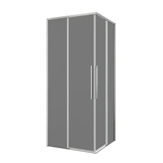 Душевой уголок Black&White 12209090NGG, 90 x 90 см брашированный никель
