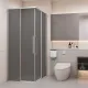 Душевой уголок Black&White 12209090NGG, 90 x 90 см брашированный никель