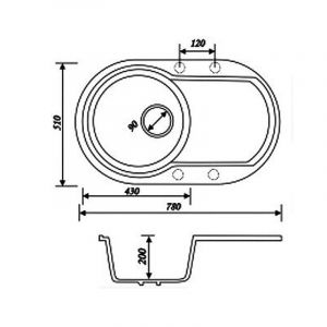 Мойка кухонная KAISER KMM-7850 W