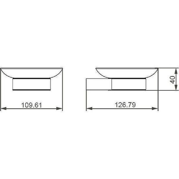 Мыльница Aquanet 241903 чёрный матовый