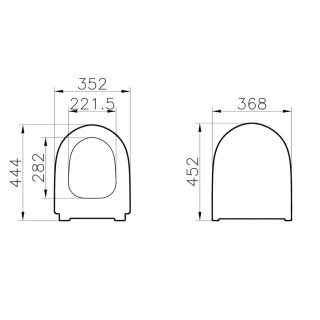 Сиденье для унитаза VitrA Sento (Сенто) 130-003-009 дюропласт с микролифтом