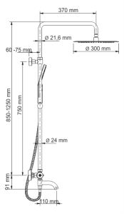 Wasserkraft A18801 Thermo Душевой комплект со смесителем для душа