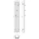 Полотенцесушитель водяной Сунержа Кантата Pro 32-0446-1215 120x20 см, золотой шелк, лесенка