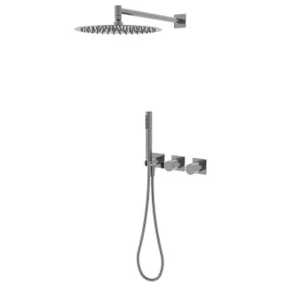 Душевая стойка Vincea VSFW-6AL1GM Альто (Alto) VSFW-6AL1GM со смесителем вороненая сталь