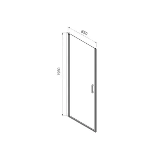 Душевая дверь Vincea Alpha VDP-3AL850CLGM 85 см стекло прозрачное профиль вороненая сталь