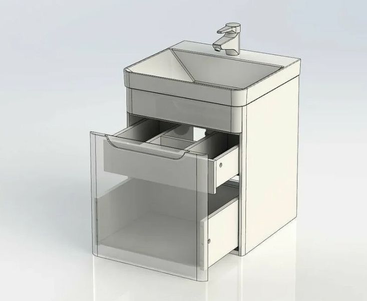 Тумба с раковиной Aquanet София 60 белый (212586)