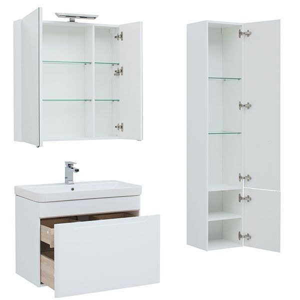 Тумба с раковиной Aquanet София 80 белый (212587)