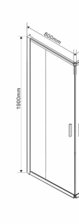 Душевая дверь Vincea VHC-1G800CGB 80 см профиль черный стекло тонированное